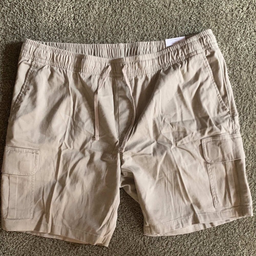George Men's Khaki Cargo Drawstring Shorts